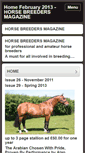 Mobile Screenshot of horsebreedersmagazine.com